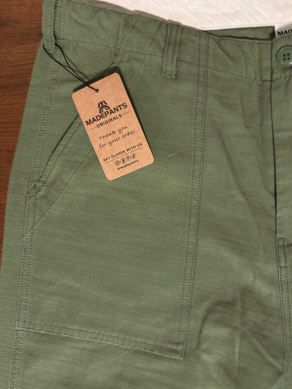 Madepants Men’s Olive Green Utility Pants